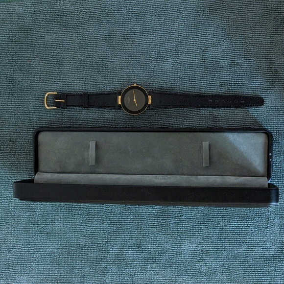 Christian Dior Woman's Watch Black Band with Black Dial and Gold-Tone - Picture 2 of 4